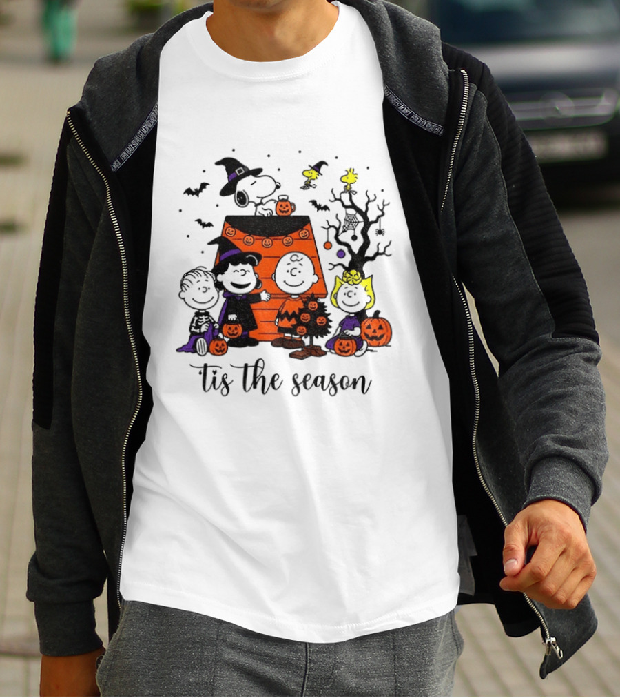 Peanuts Halloween Tis The Season Snoopy Charlie Brown And Friends T-Shirt