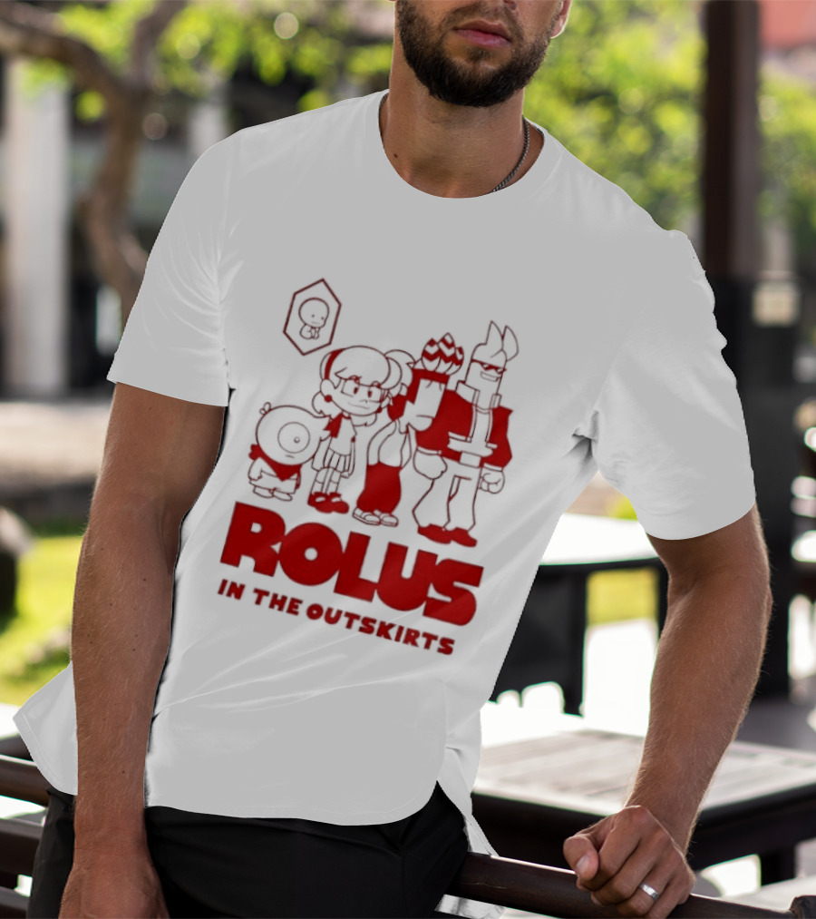 ROLUS In The Outskirts Cartoon Characters Lineup T-Shirt