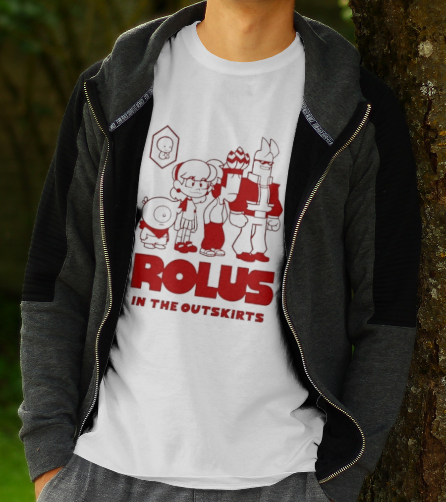 ROLUS In The Outskirts Cartoon Characters Lineup T-Shirt