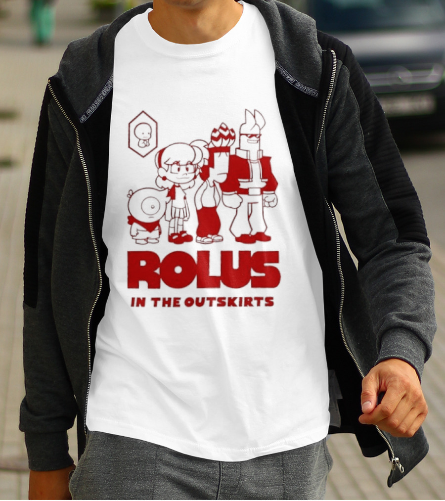 ROLUS In The Outskirts Cartoon Characters Lineup T-Shirt