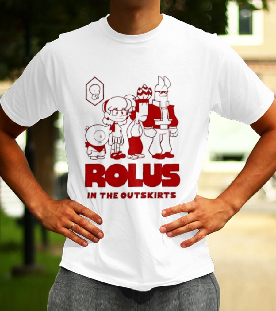 ROLUS In The Outskirts Cartoon Characters Lineup T-Shirt