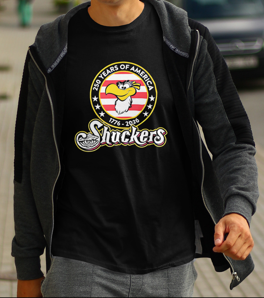 250 Years Of America 1776 2026 Shuckers With Clam And Stars T-Shirt