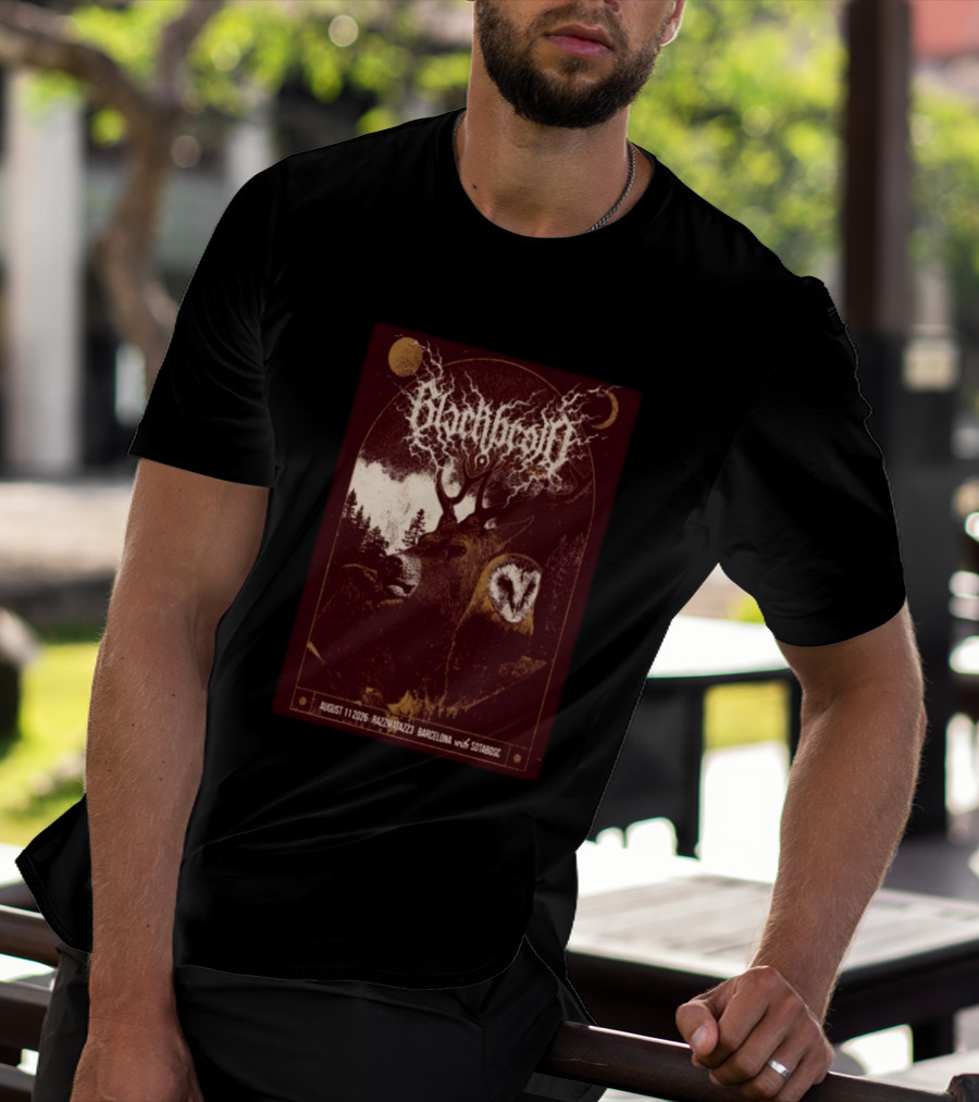 Blackbraid August 11 2026 Razzmatazz 3 Barcelona With Sotabosc Deer Owl Moon T-Shirt