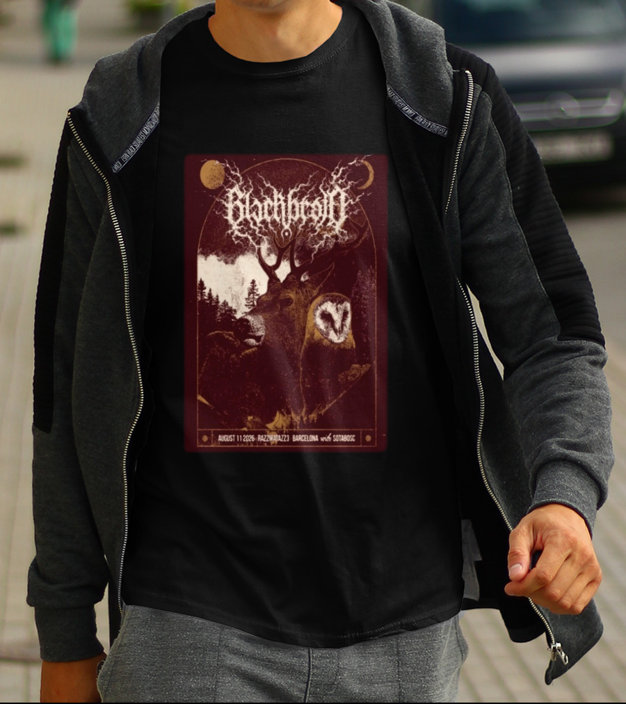 Blackbraid August 11 2026 Razzmatazz 3 Barcelona With Sotabosc Deer Owl Moon T-Shirt
