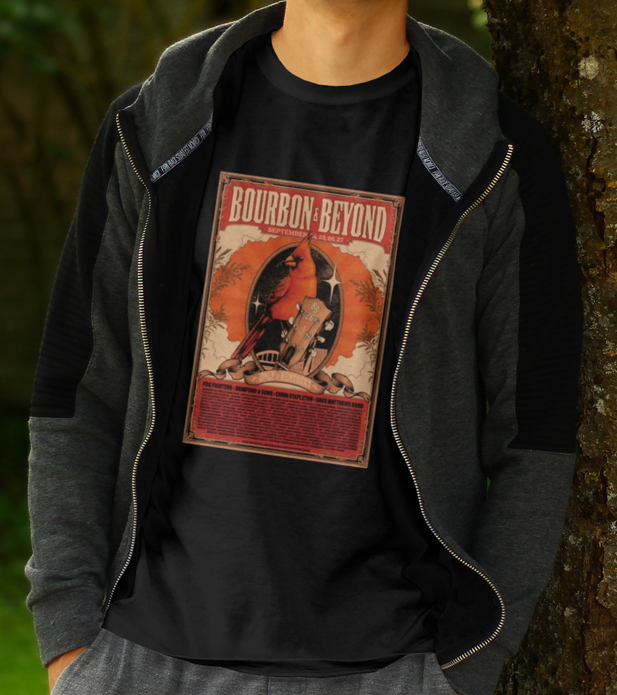 Bourbon & Beyond September 24 25 26 27 Louisville Kentucky Foo Fighters Mumford & Sons Chris Stapleton Dave Matthews Band T-Shirt