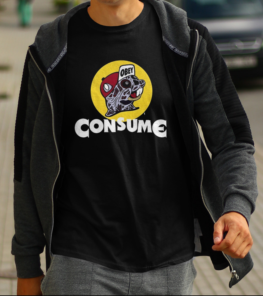 Buc Ee's Obey Consume Graphic With Freddy Krueger T-Shirt