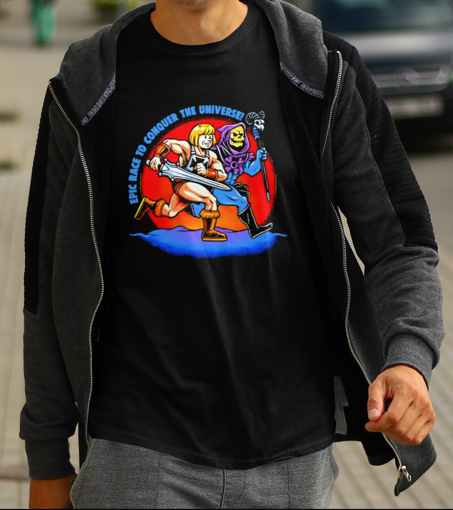 He Man And Skeletor Race To Conquer The Universe Masters Of The Universe T-Shirt