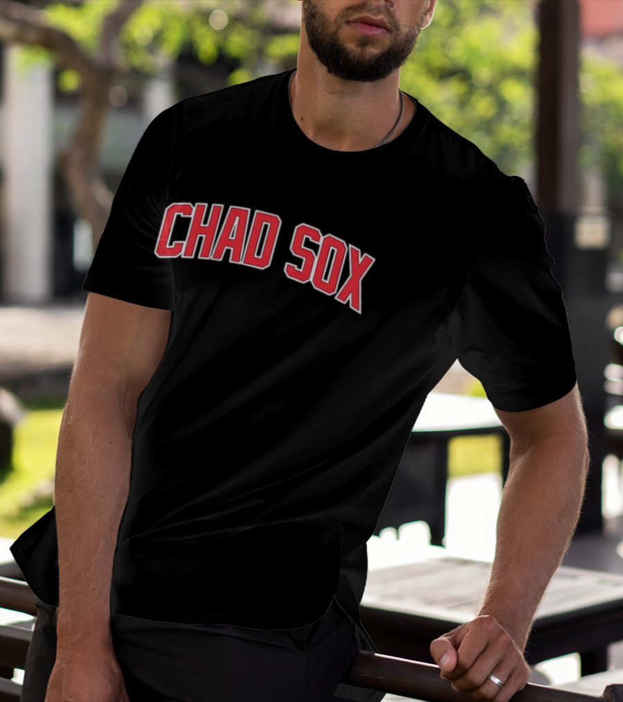 CHAD SOX Bold Red Lettering T-Shirt