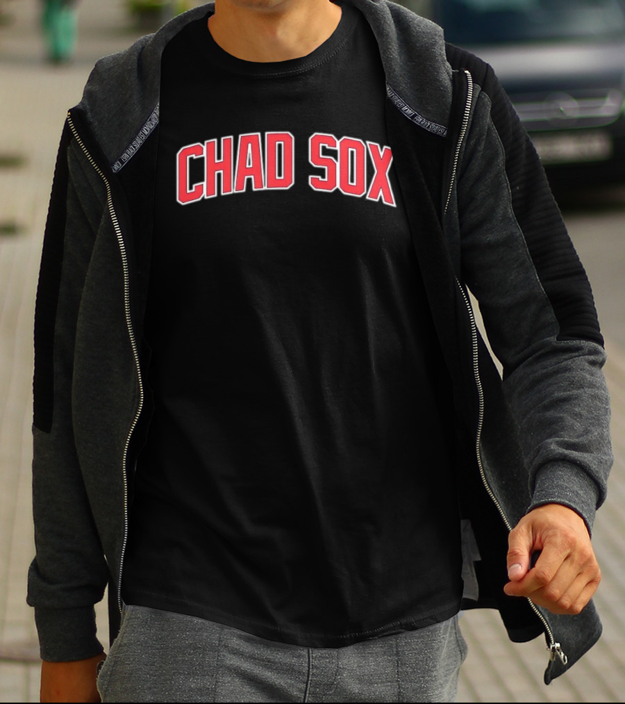 CHAD SOX Bold Red Lettering T-Shirt