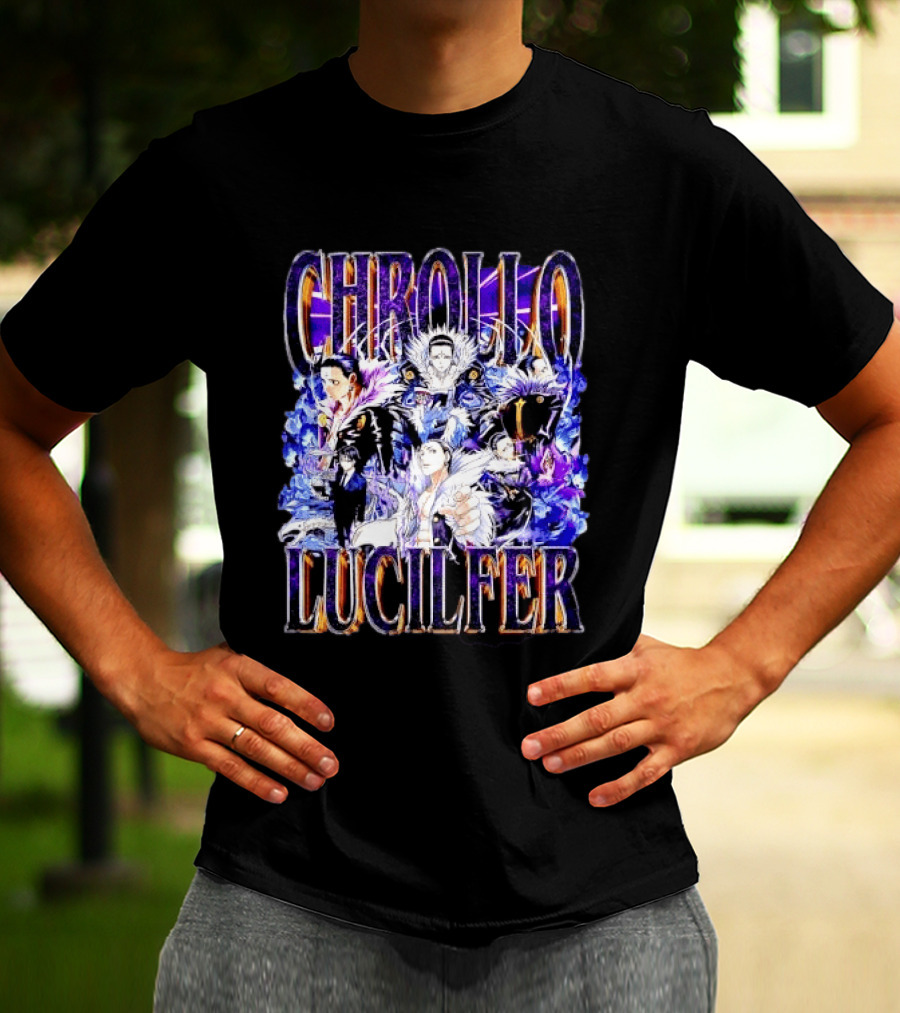 Chrollo Lucilfer Multiple Poses Purple Aura Flames Bootleg Collage Anime Hunter X Hunter T T-Shirt