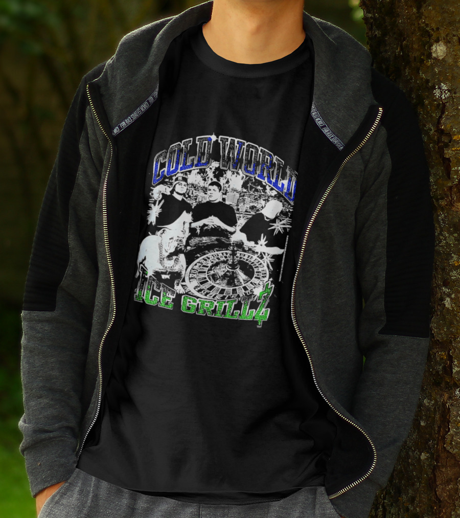Cold World Ice Grillz Bulldog Roulette Wheel T-Shirt