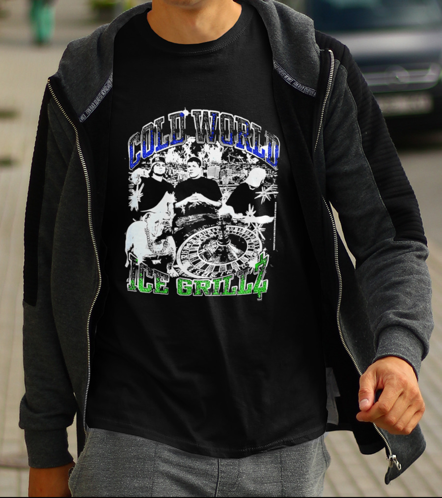 Cold World Ice Grillz Bulldog Roulette Wheel T-Shirt