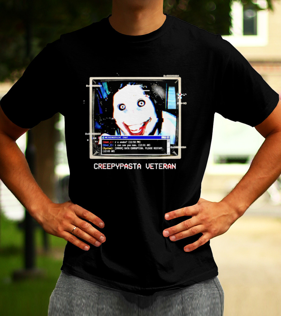 Creepypasta Veteran Horror Halloween Internet Messenger Chat T-Shirt