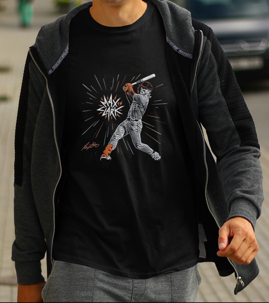 Max Clark Baseball Detroit Spark Hitter T-Shirt