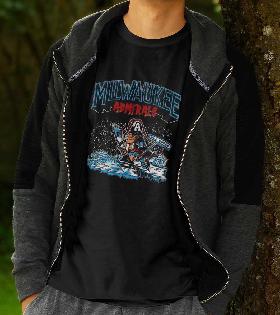 Milwaukee Admirals 2020 All Goods Hockey Ice T-Shirt