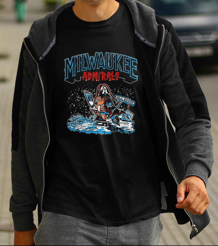 Milwaukee Admirals 2020 All Goods Hockey Ice T-Shirt