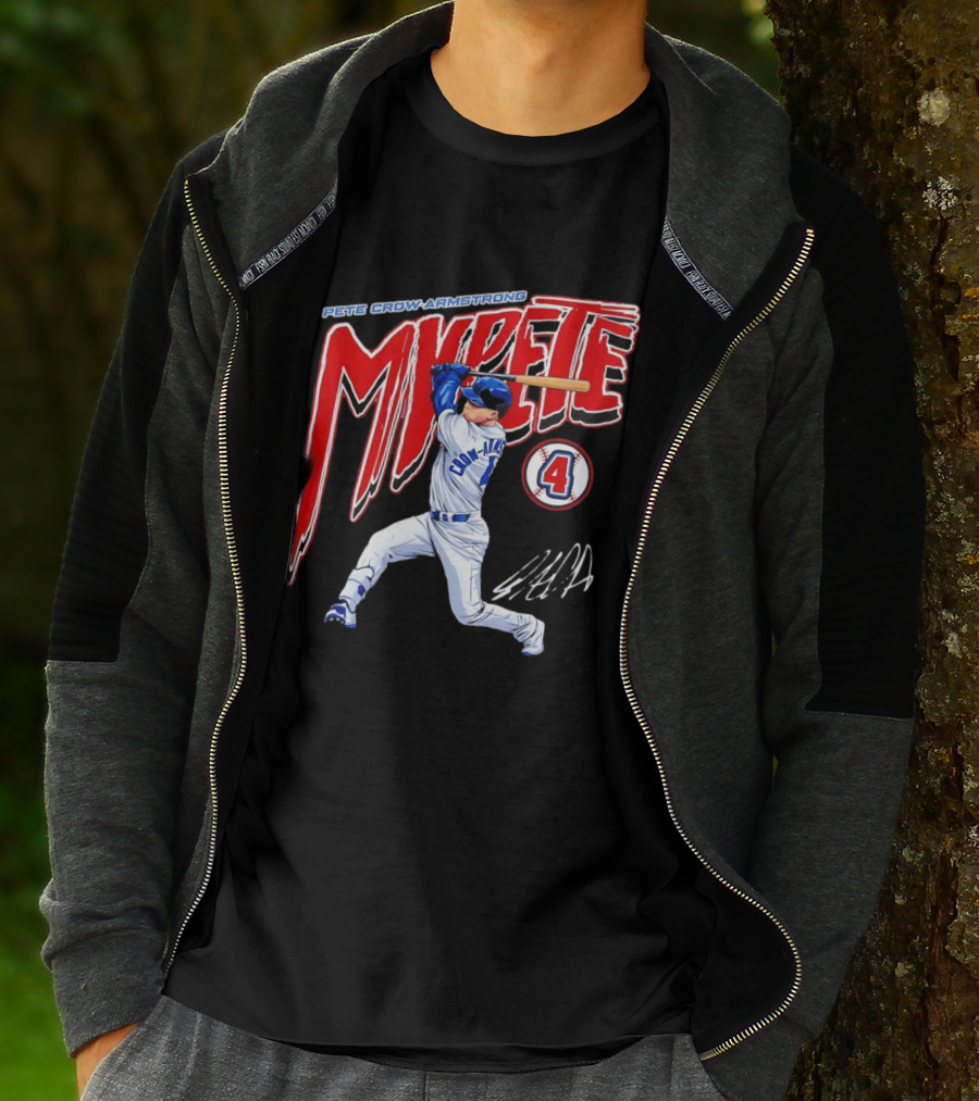 Pete Crow Armstrong MVPete Chicago Cubs Baseball Number 4 T-Shirt