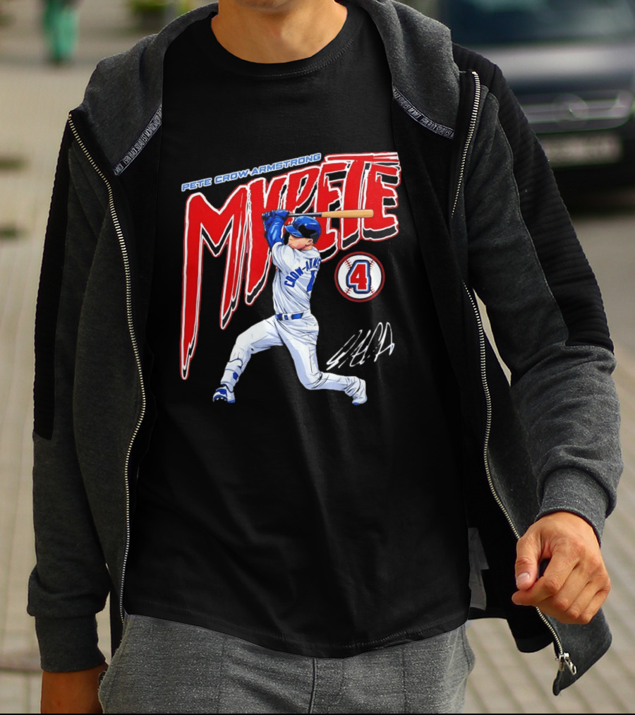 Pete Crow Armstrong MVPete Chicago Cubs Baseball Number 4 T-Shirt