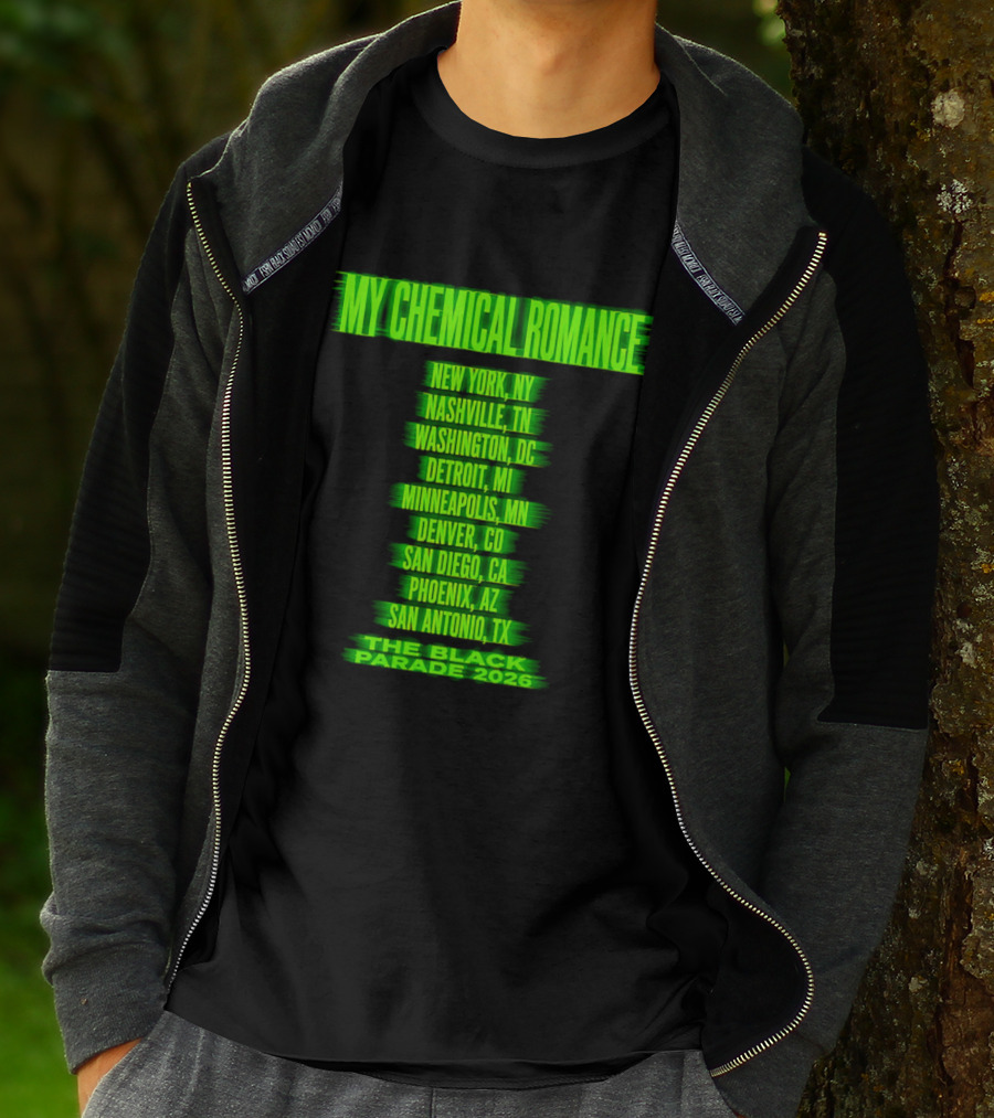 My Chemical Romance The Black Parade 2026 Nashville TN Tour Dates T-Shirt