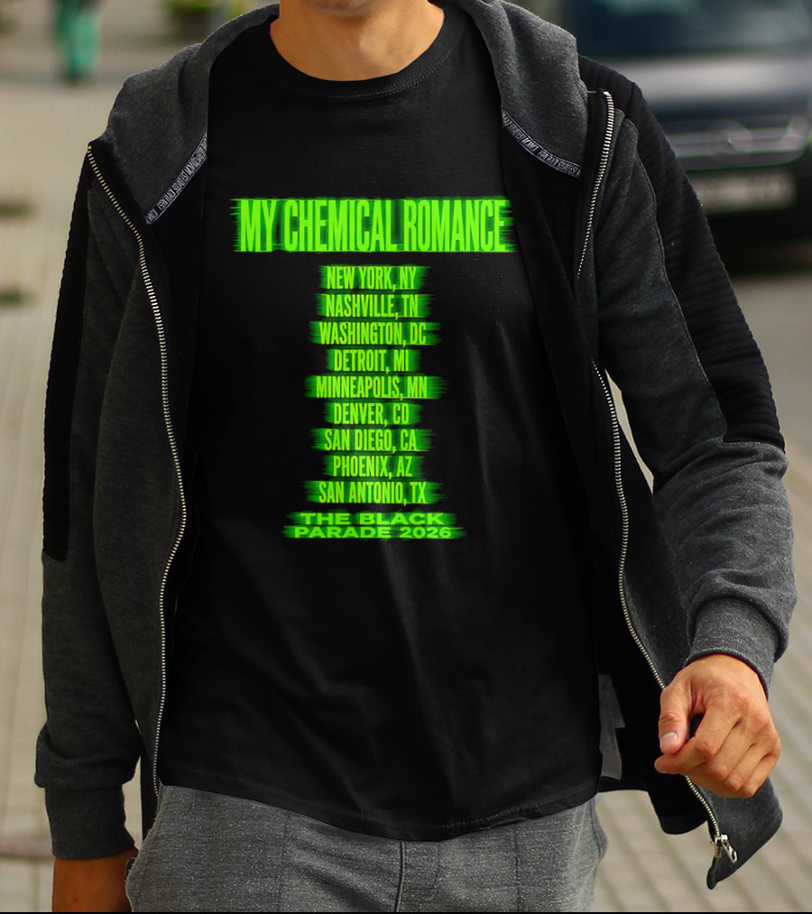 My Chemical Romance The Black Parade 2026 Nashville TN Tour Dates T-Shirt
