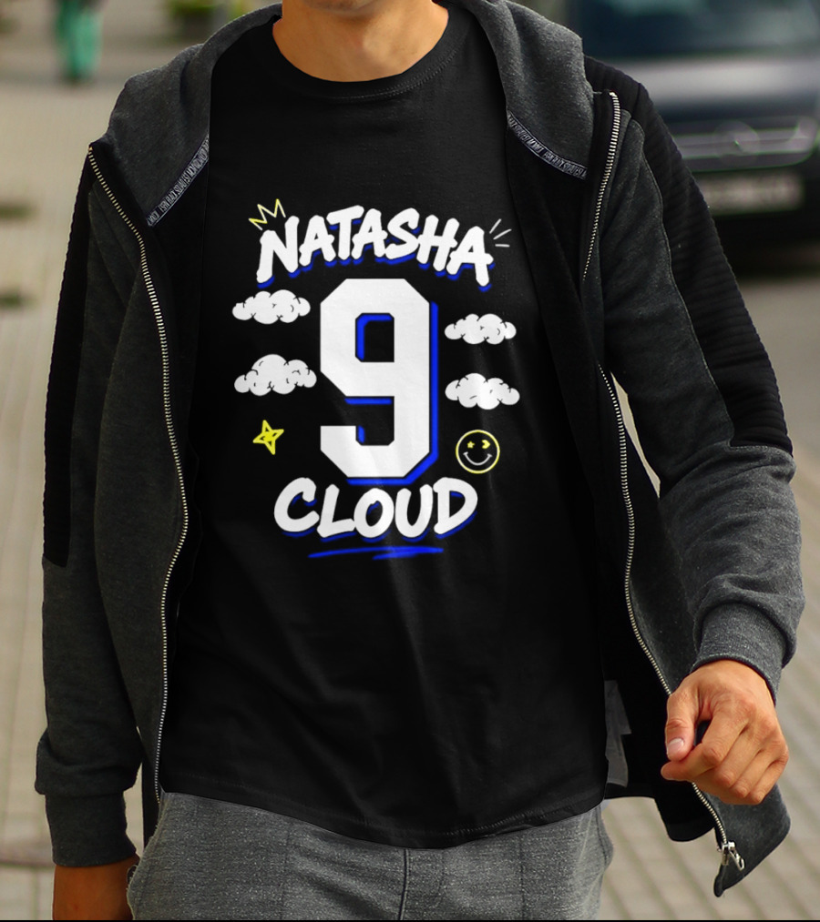 Natasha Cloud 9 Chicago Sky 2026 Clouds Stars Smiley T-Shirt