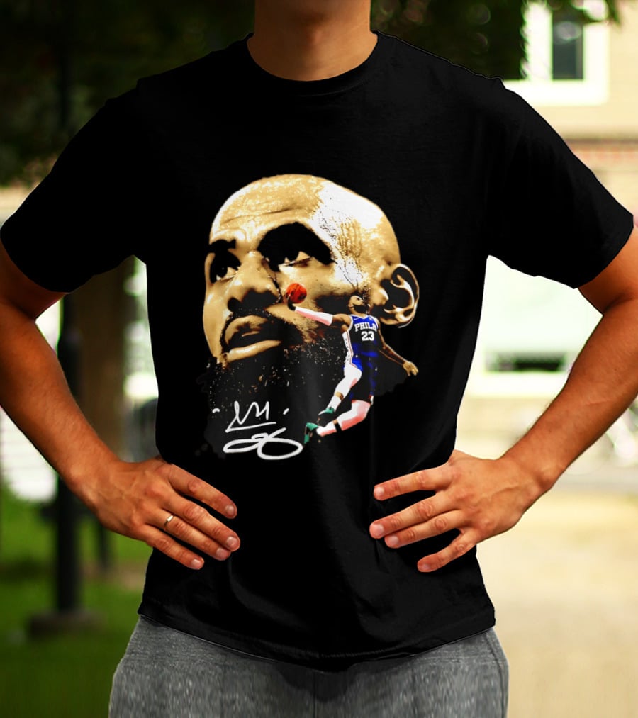 LeBron James Philadelphia 23 Dunk GOAT Signature T-Shirt