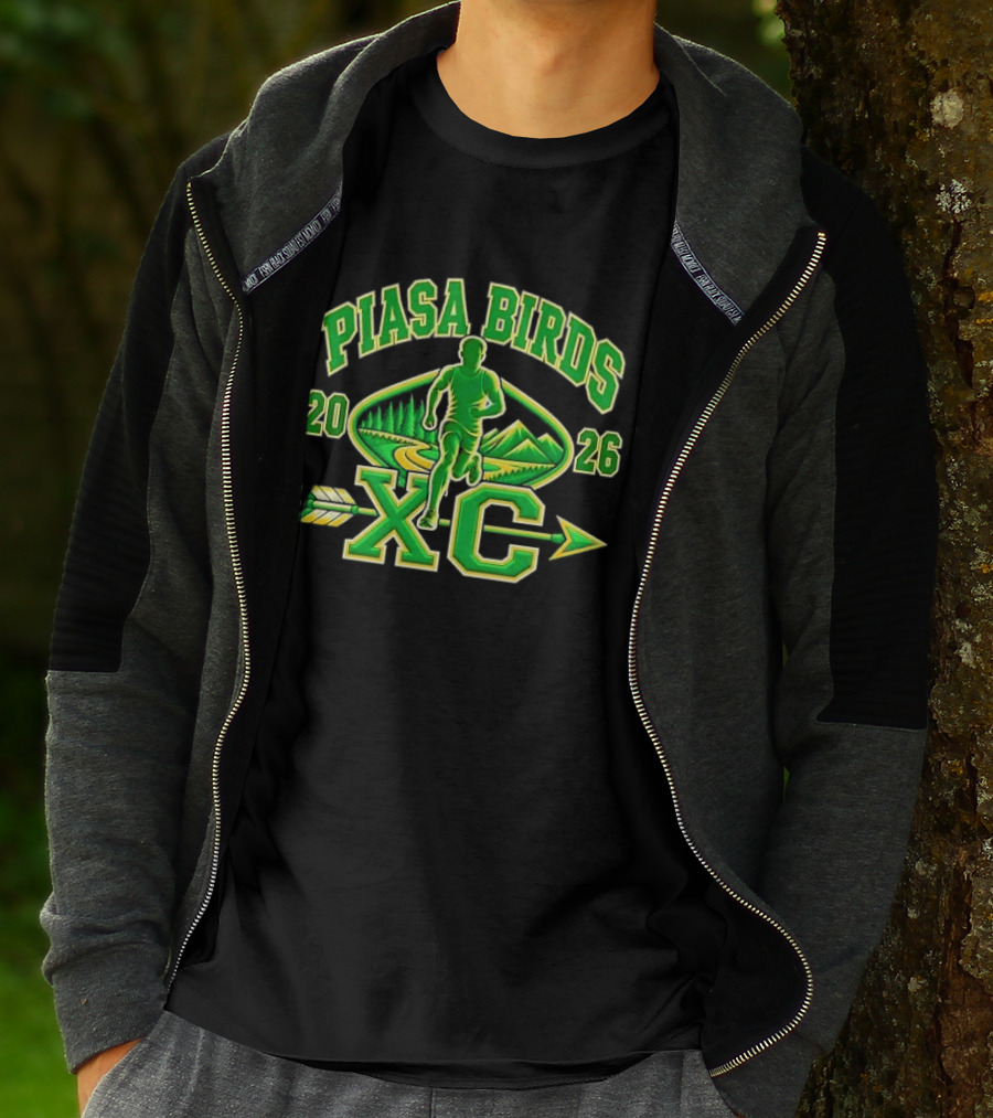 Piasa Birds XC 2026 Male Runner Forest Path Mountains T-Shirt