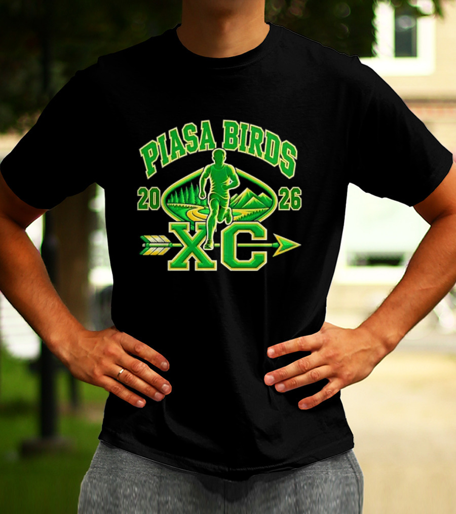 Piasa Birds XC 2026 Male Runner Forest Path Mountains T-Shirt