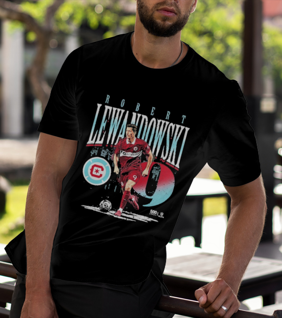 Robert Lewandowski Chicago Fire FC Number 9 Soccer Star T-Shirt