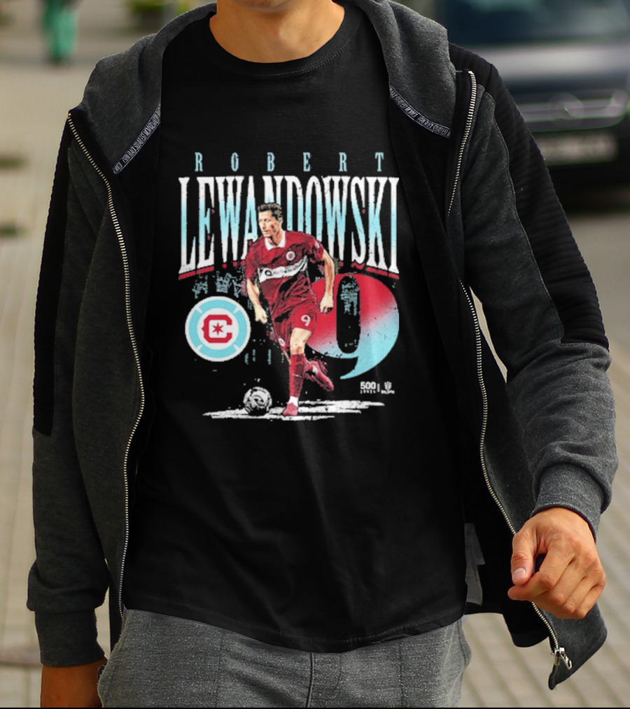 Robert Lewandowski Chicago Fire FC Number 9 Soccer Star T-Shirt
