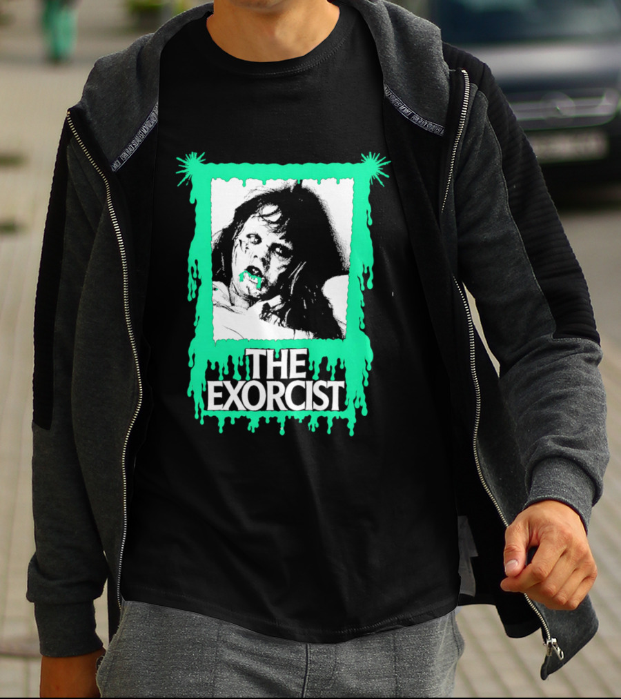 The Exorcist Regan Macneil Neon Drip Horror T-Shirt