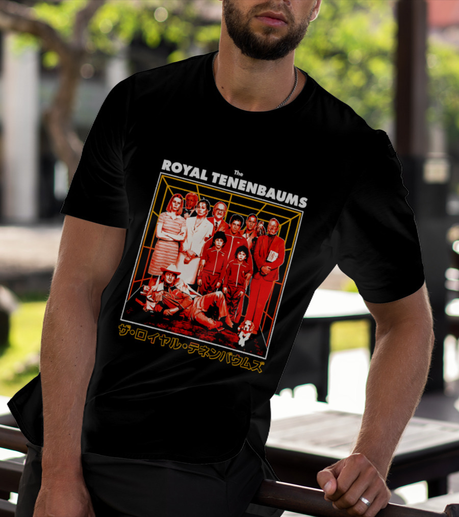 The Royal Tenenbaums Movie Cast Retro Japanese T-Shirt