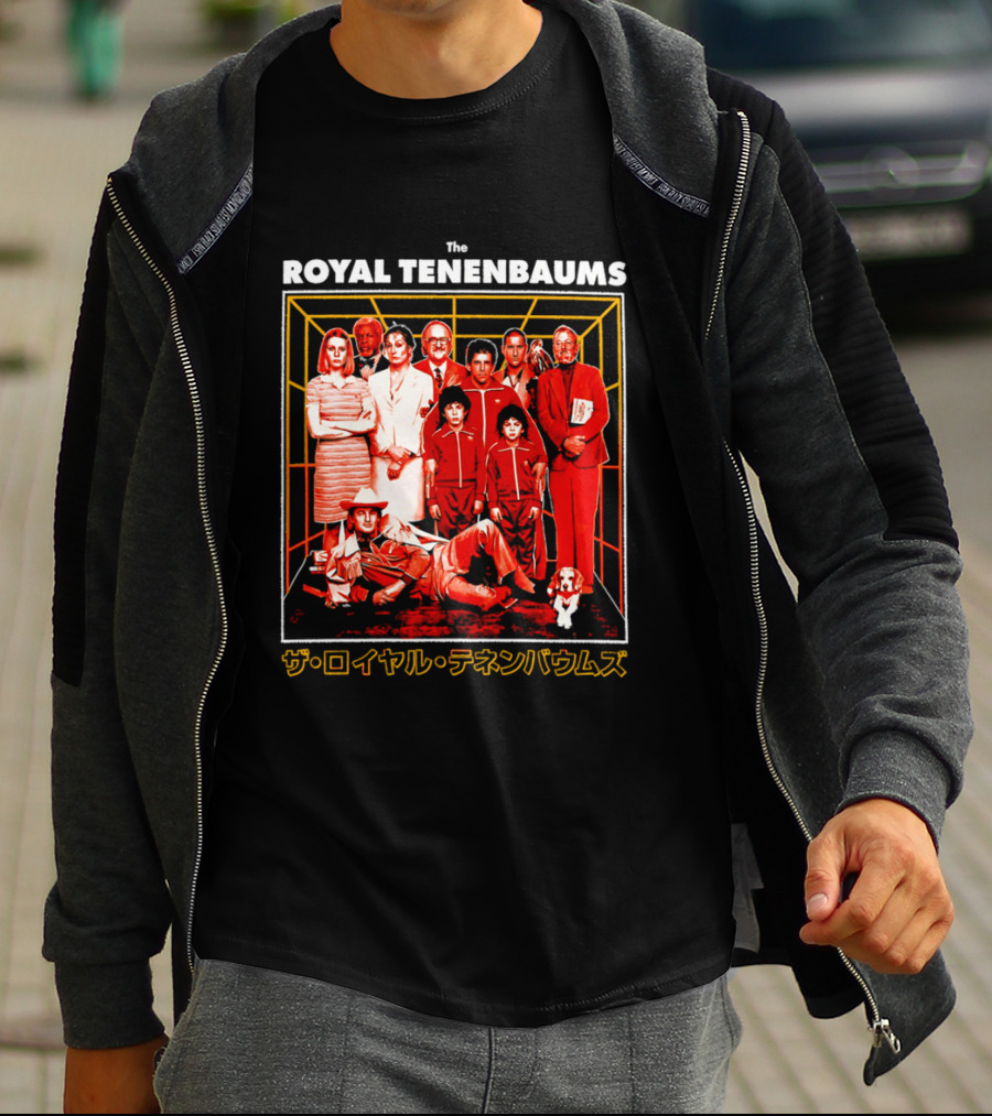 The Royal Tenenbaums Movie Cast Retro Japanese T-Shirt