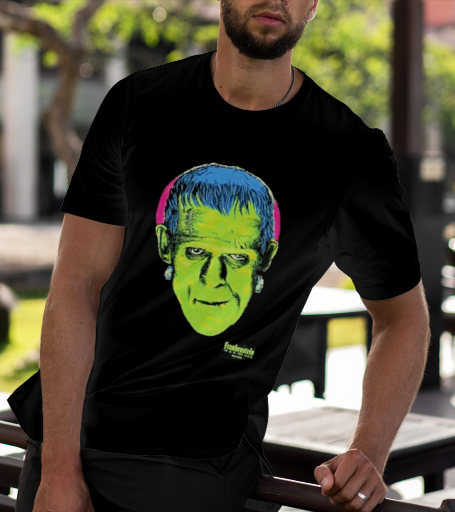 Frankenstein Universal Studios Monsters Head Travis Barker T-Shirt
