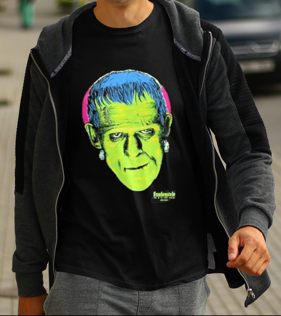 Frankenstein Universal Studios Monsters Head Travis Barker T-Shirt