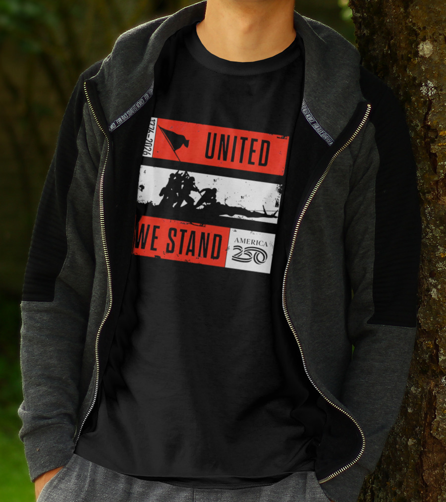 United We Stand 1776 2026 America 250 Iwo Jima T-Shirt