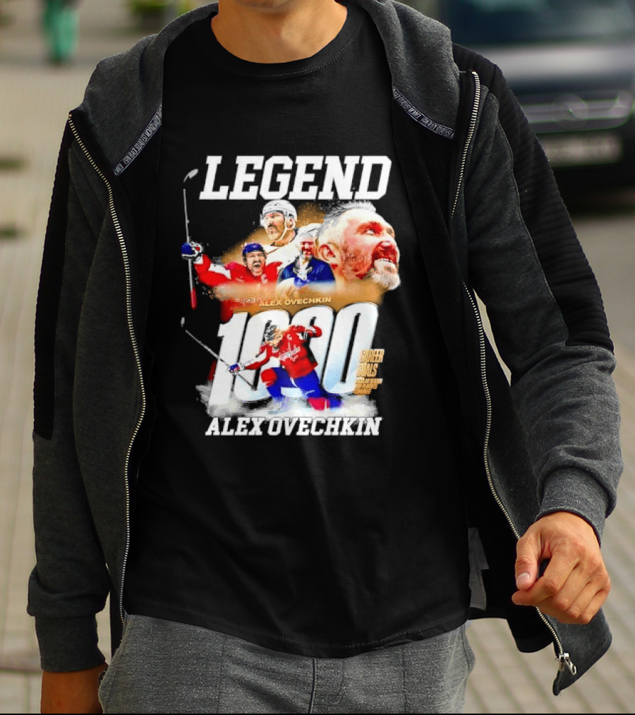 Legend Alex Ovechkin 1000 Career Goals Washington Capitals NHL Player T-Shirt