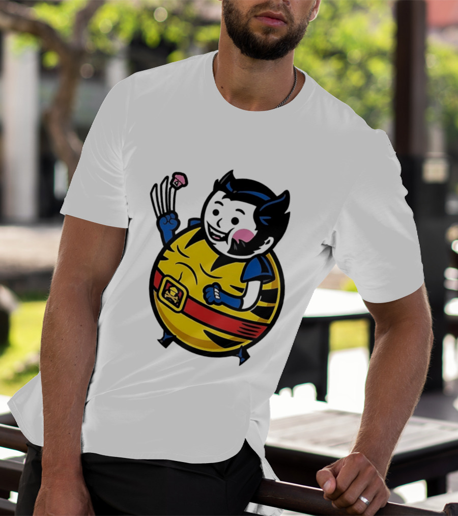Wolverine Cupcake Fan With Claws And Round Yellow Outfit T-Shirt