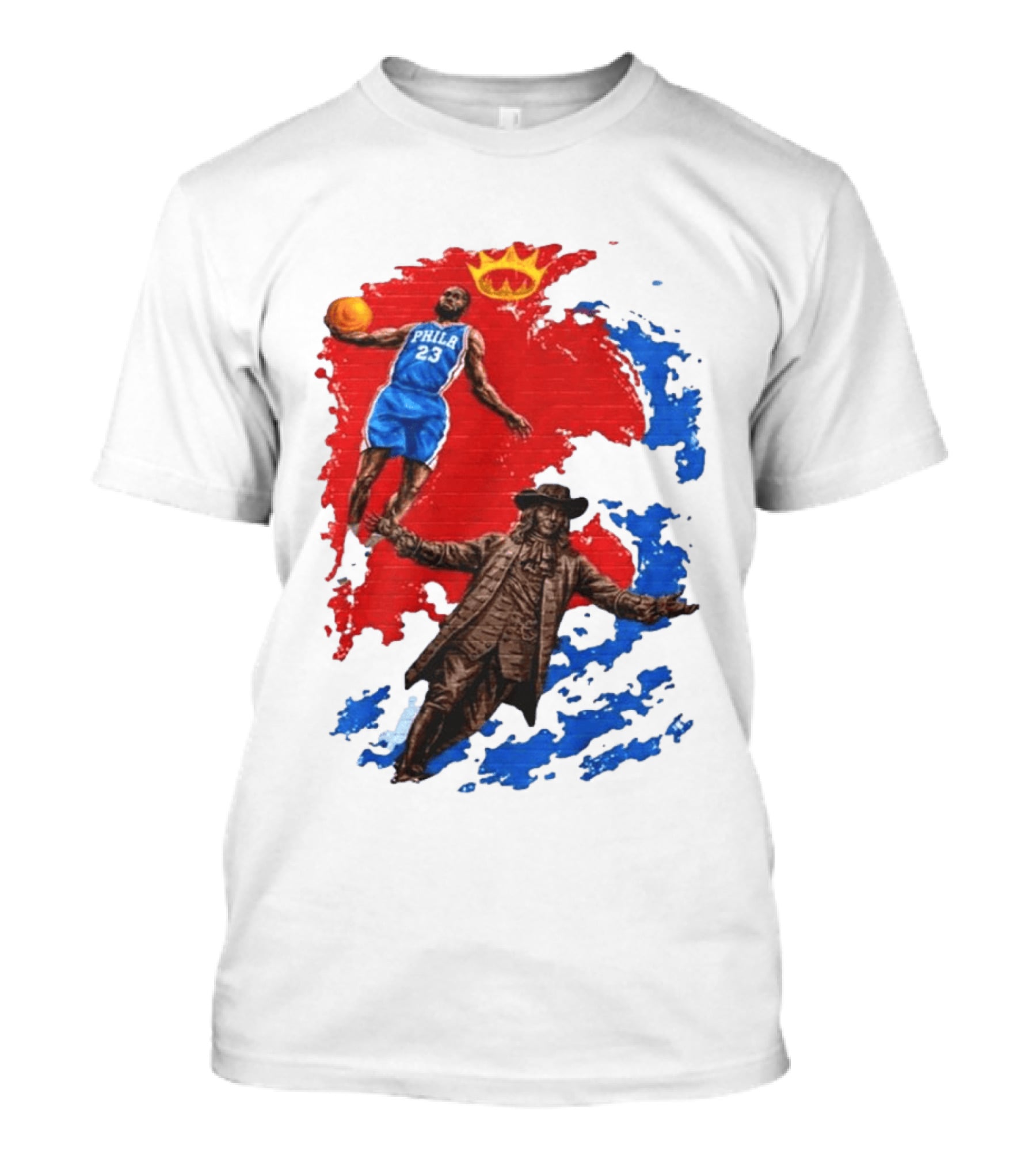 LeBron James Philadelphia Crown Mural Art In Chinatown T-Shirt