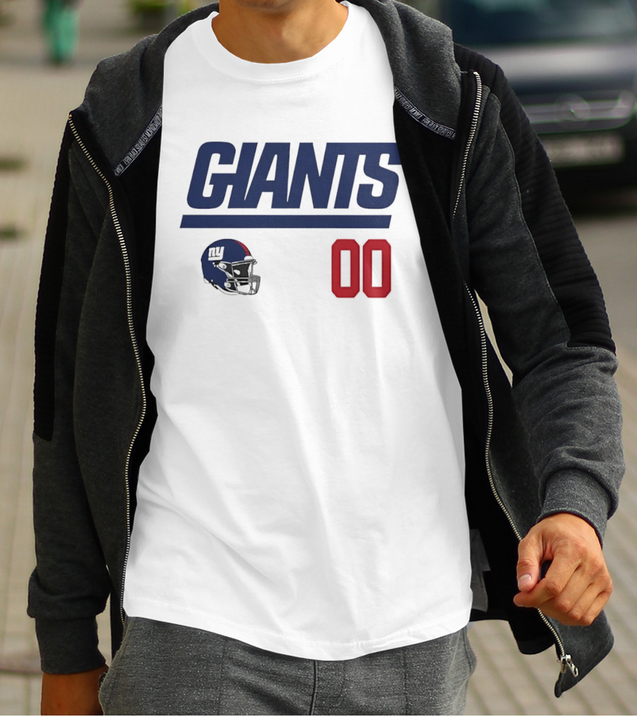 New York Giants 00 Football Helmet Giants T-Shirt