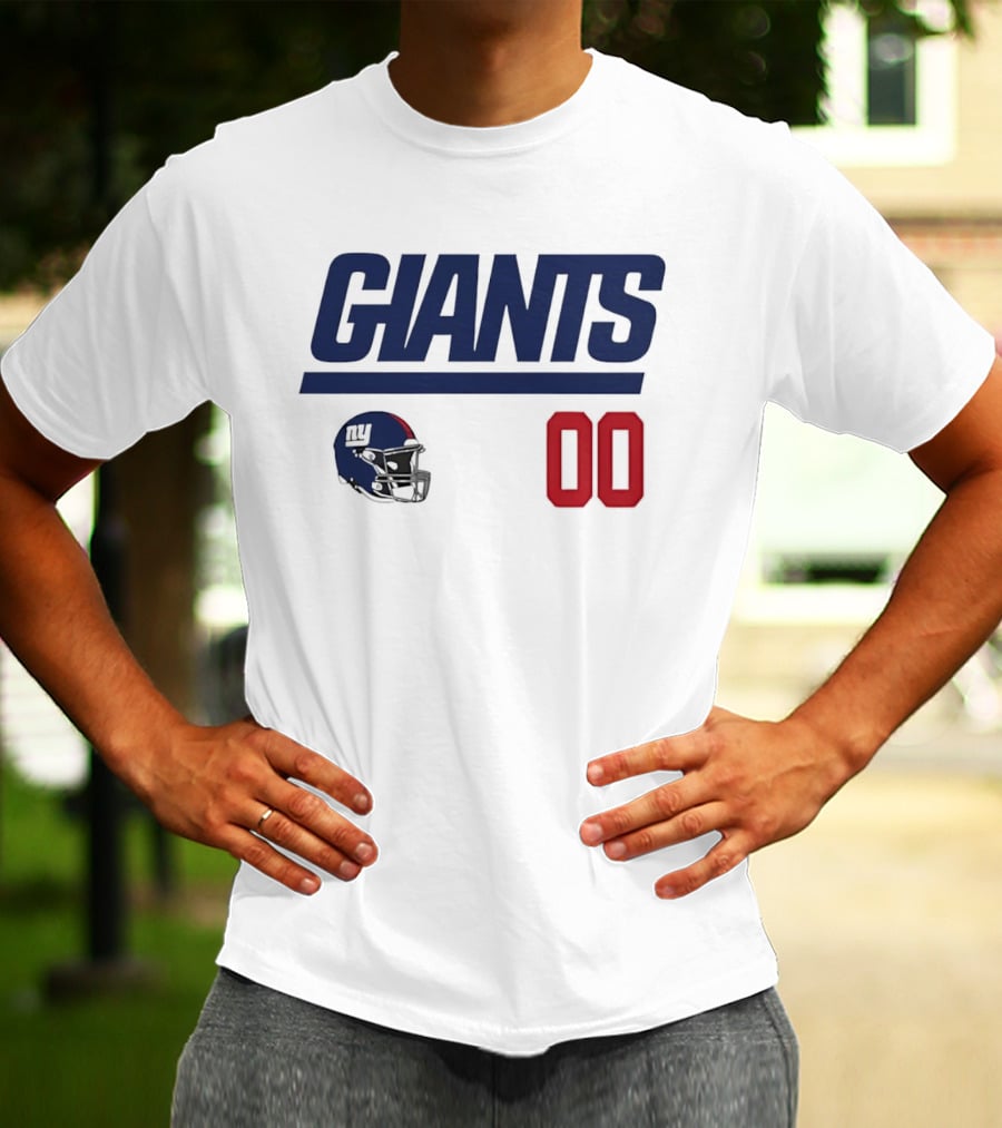 New York Giants 00 Football Helmet Giants T-Shirt