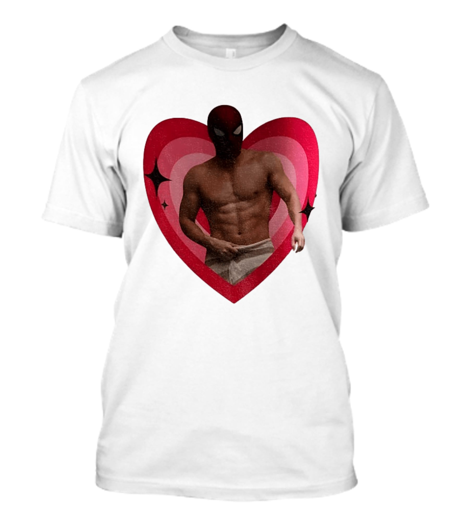 Heart Masked Bodybuilder Spidey T-Shirt