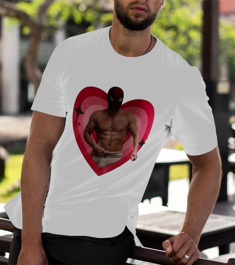 Heart Masked Bodybuilder Spidey T-Shirt