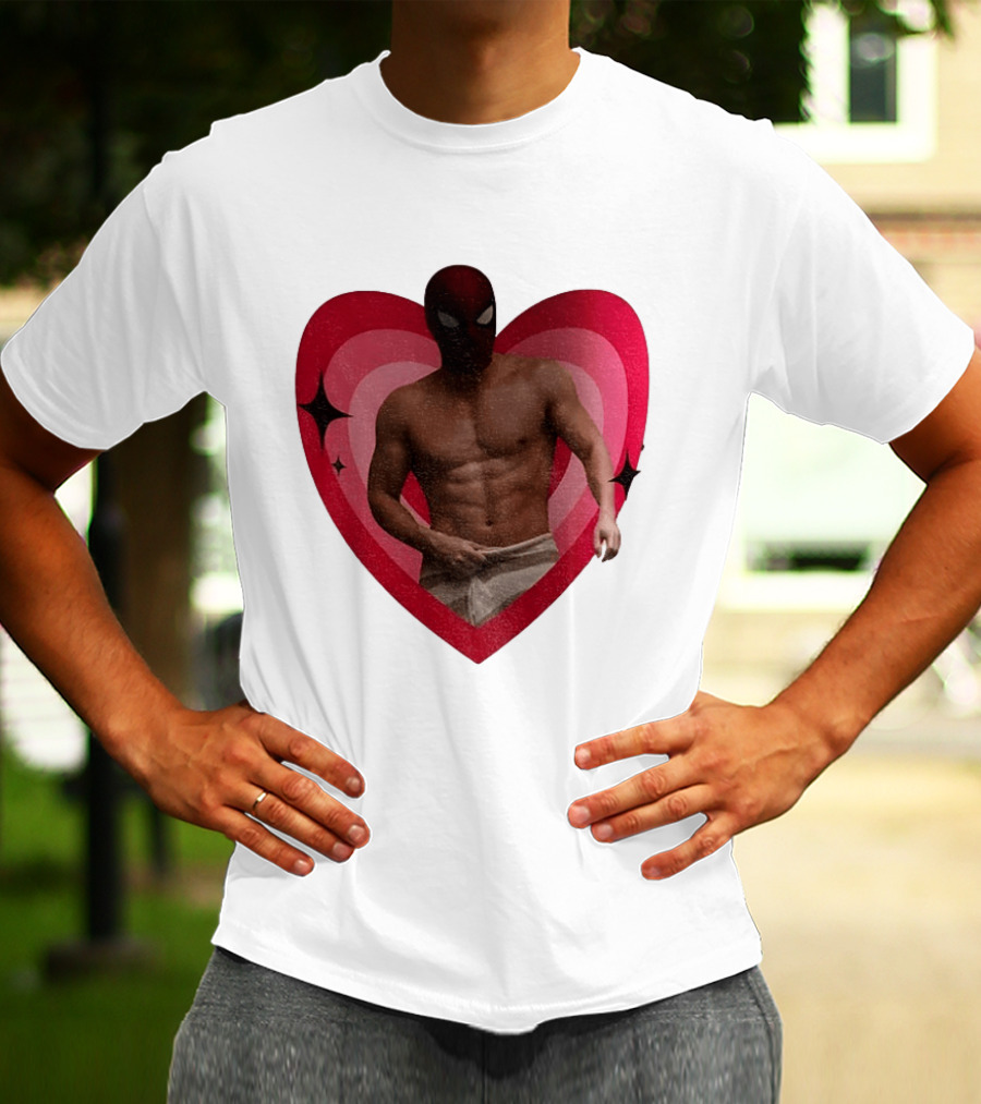 Heart Masked Bodybuilder Spidey T-Shirt