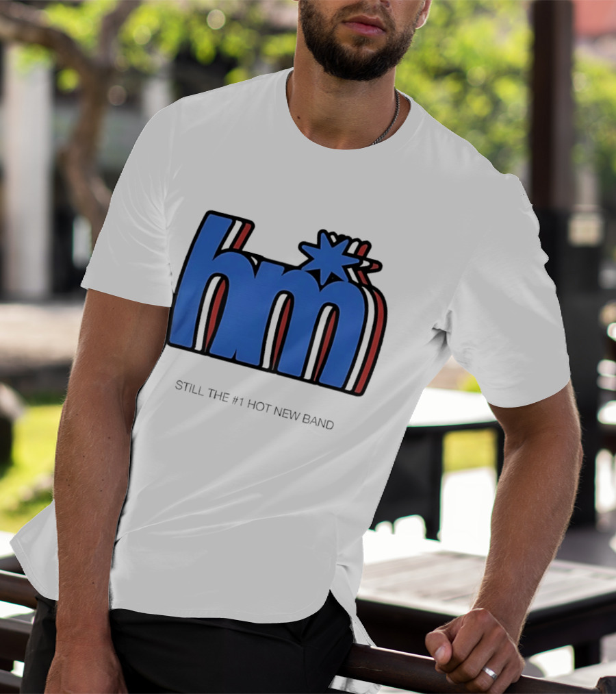 HM Still The Number 1 Hot New Band Blue Star 3D Layered Shadow T-Shirt