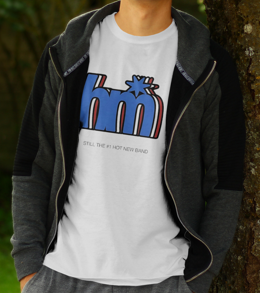 HM Still The Number 1 Hot New Band Blue Star 3D Layered Shadow T-Shirt