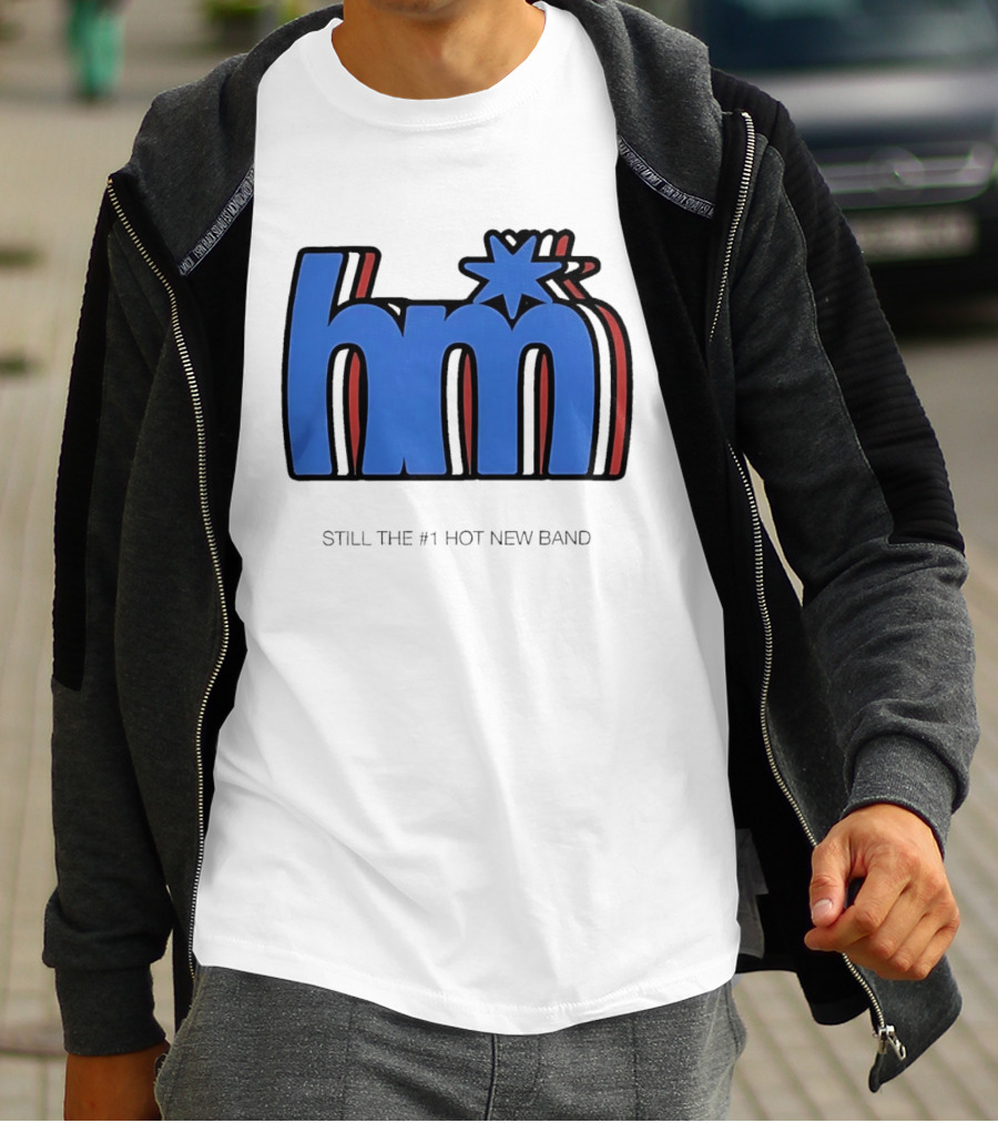 HM Still The Number 1 Hot New Band Blue Star 3D Layered Shadow T-Shirt