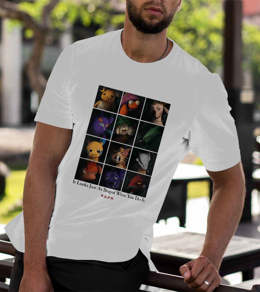 It Looks Just As Stupid When You Do It Cigarette Smoking Cartoon T-Shirt