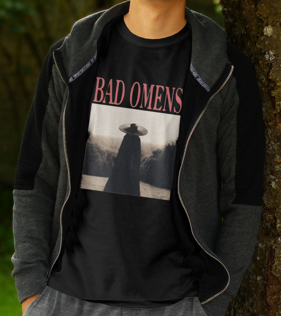 Bad Omens Specter Tour Dark Figure In Shadowy Landscape T-Shirt