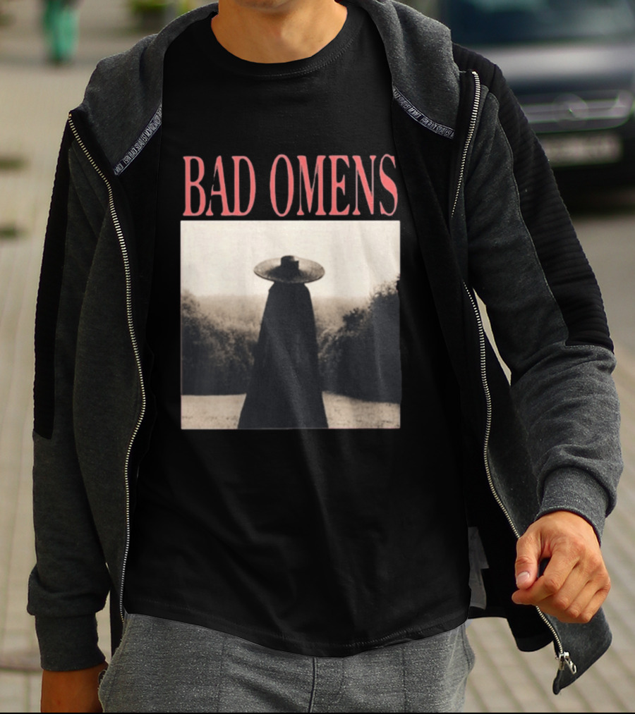 Bad Omens Specter Tour Dark Figure In Shadowy Landscape T-Shirt